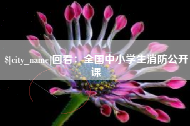 枣庄回看：全国中小学生消防公开课