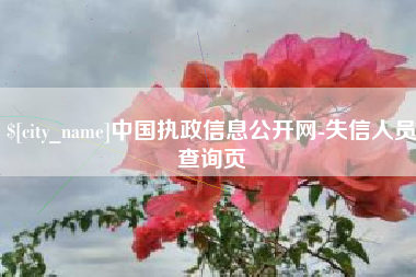 枣庄中国执政信息公开网-失信人员查询页