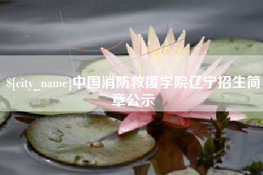 枣庄中国消防救援学院辽宁招生简章公示