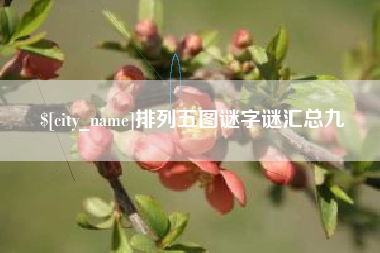 枣庄排列五图谜字谜汇总九