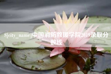 枣庄中国消防救援学院2019录取分数线