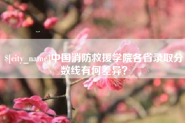 枣庄中国消防救援学院各省录取分数线有何差异？