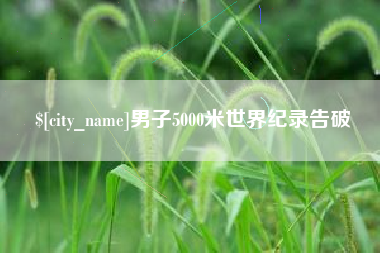 枣庄男子5000米世界纪录告破