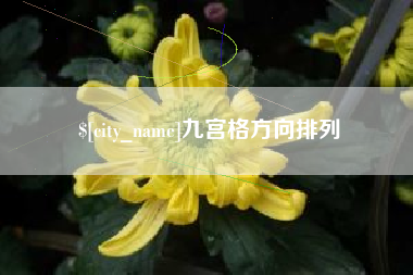 枣庄九宫格方向排列
