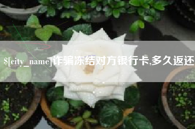 枣庄诈骗冻结对方银行卡,多久返还