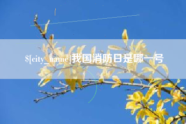 枣庄我国消防日是哪一号