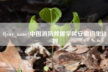 枣庄中国消防救援学院安徽招生计划