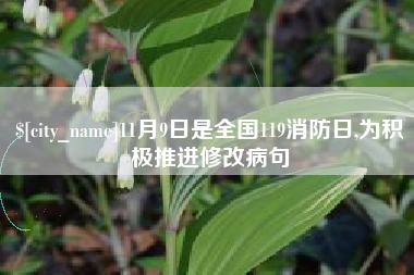 枣庄11月9日是全国119消防日,为积极推进修改病句