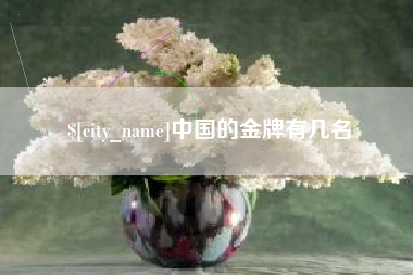 枣庄中国的金牌有几名