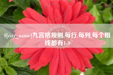 枣庄九宫格规则,每行,每列,每个粗线都有1-9