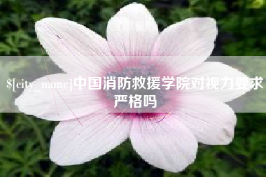 枣庄中国消防救援学院对视力要求严格吗