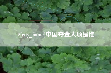 枣庄中国夺金大项是谁