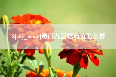 枣庄奇门九宫格方位怎么看