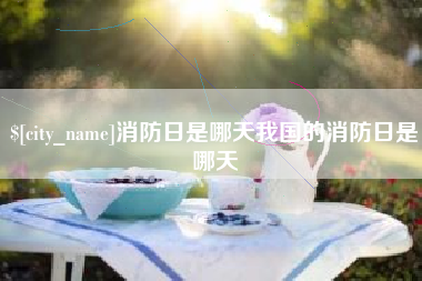 枣庄消防日是哪天我国的消防日是哪天