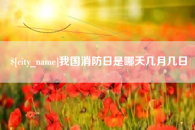枣庄我国消防日是哪天几月几日
