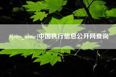 枣庄中国执行信息公开网查询