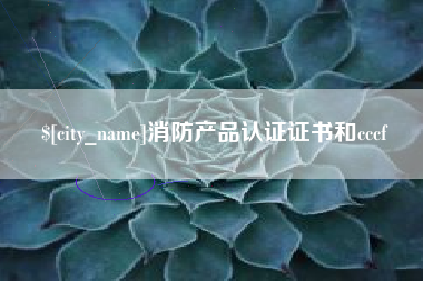 枣庄消防产品认证证书和cccf