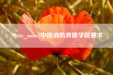 枣庄中国消防救援学院要求