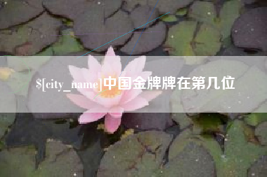 枣庄中国金牌牌在第几位