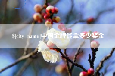 枣庄中国金牌能拿多少奖金