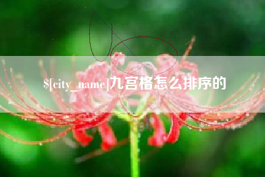 枣庄九宫格怎么排序的