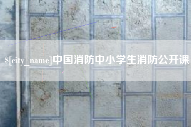 枣庄中国消防中小学生消防公开课