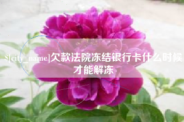 枣庄欠款法院冻结银行卡什么时候才能解冻