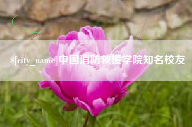 枣庄中国消防救援学院知名校友