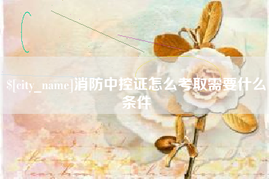 枣庄消防中控证怎么考取需要什么条件