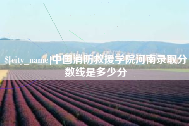 枣庄中国消防救援学院河南录取分数线是多少分