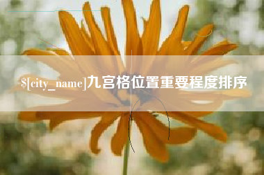 枣庄九宫格位置重要程度排序