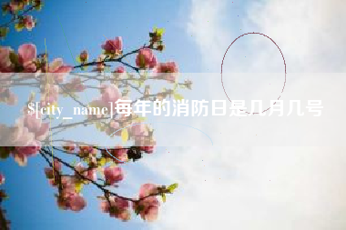 枣庄每年的消防日是几月几号