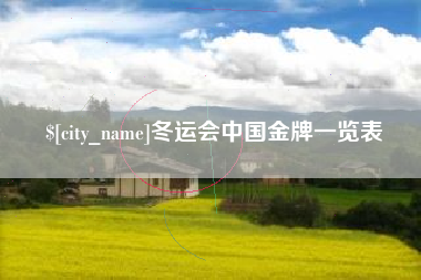枣庄冬运会中国金牌一览表