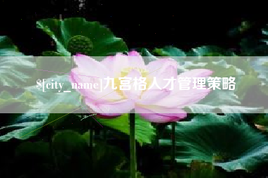 枣庄九宫格人才管理策略