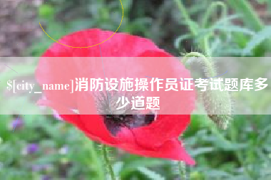 枣庄消防设施操作员证考试题库多少道题